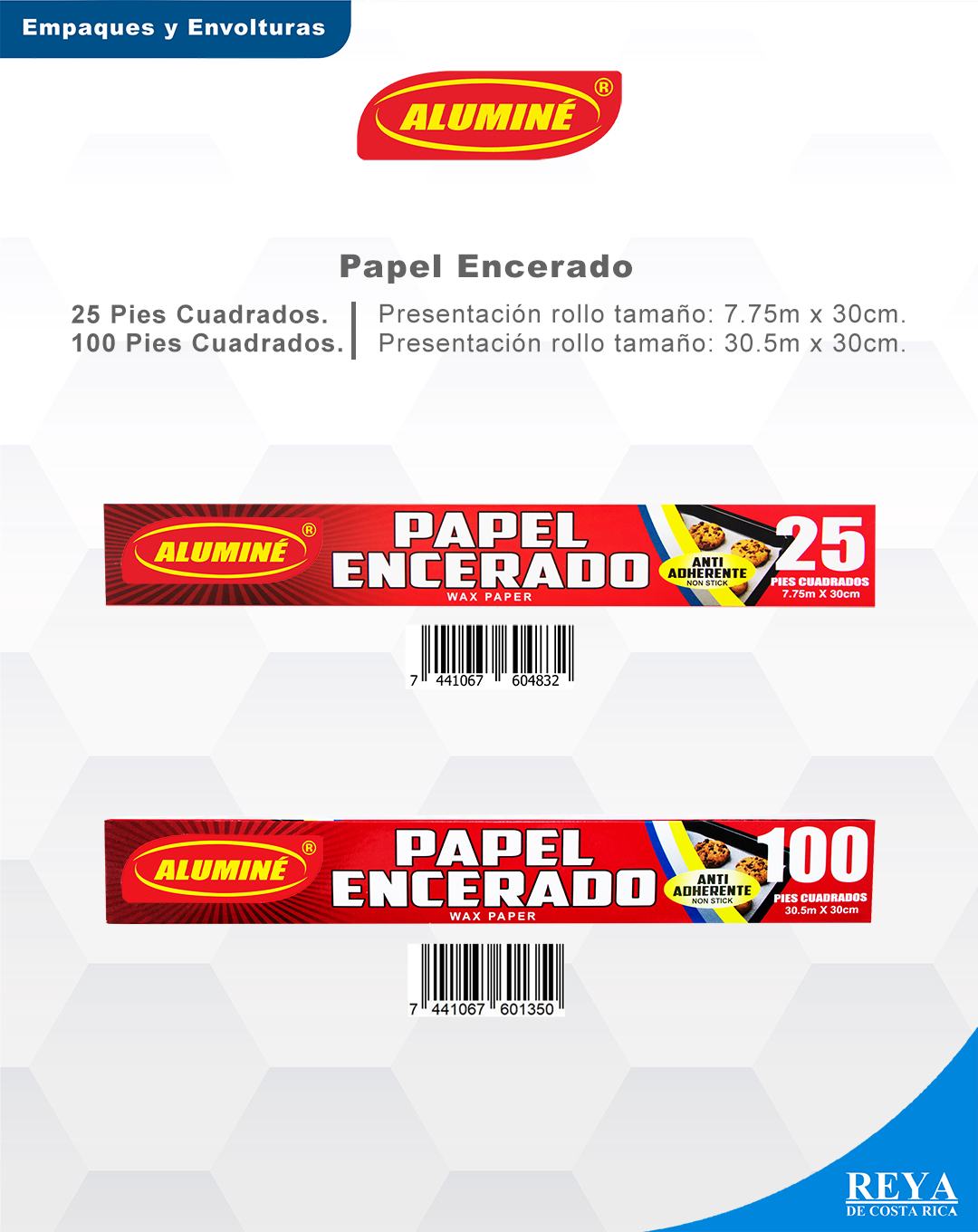 Papel encerado Great Value 1 rollo de 10 m X 30 cm